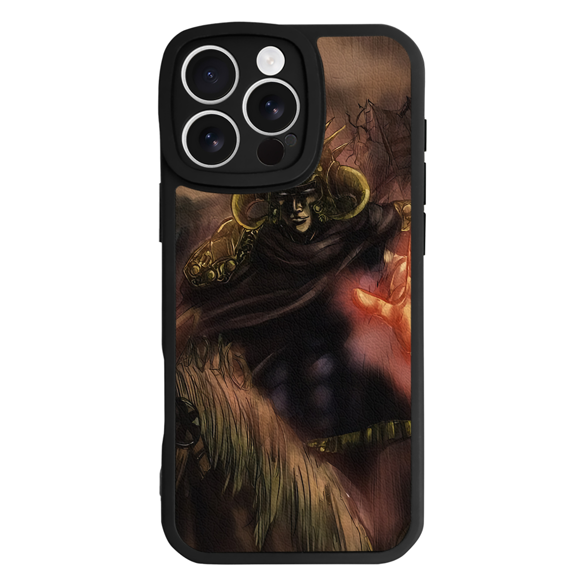 （画像用） 北斗の拳 Fist of the North Star 【iPhone 16シリーズ対応】シリコンスマホケース（レザー調） 材質：シリコン
